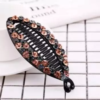 Роскошный пучок из волос пони 12 см большого размера Кристалл Длинные разноцветные стразы рыба банан заколка для волос Аксессуары для волос для женщин 1 шт.