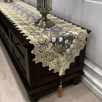 Роскошный пылезащитный чехол с вышивкой в европейском стиле для часто используемой мебели — туалетных столиков, письменных столов, флагов, обувных шкафов и длинных шкафов. 40x100