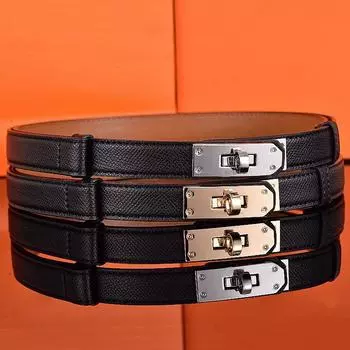 Роскошный регулируемый ретро-натуральный кожаный ремень, тонкий, 2,0 см, из коровьей кожи, повседневные украшения, поясные ремни для женщин one size