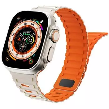 Роскошный ремешок для Apple Watch 49 мм 45 мм 46 мм 44 мм 40 мм 42 мм 41 мм 38 мм силиконовый магнитный браслет Correa iWatch Series 10 9 8 7 SE Ultra 2 3 38mm 40mm 41mm