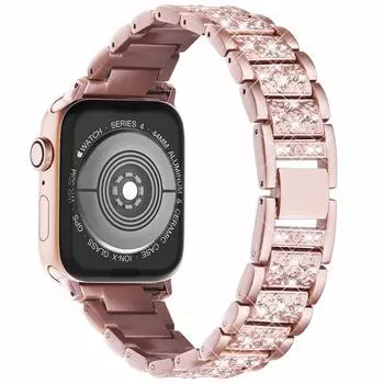 Роскошный ремешок для Apple Watch, ремешок 40 мм, 44 мм, 38 мм, 42 мм, женский ремень Correas, браслет из нержавеющей стали, браслет iWatch series 3, 4, 5, se 6
