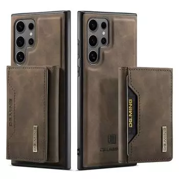 Роскошный ретро-чехол-книжка из кожи для Samsung Galaxy S25 S24 S23 S22 Ultra S20 Plus S21 FE Магнитный чехол-кошелек для Galaxy S25 S24 Ultra For Samsung S25 Ultra чёрный