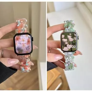 Роскошный резиновый ремешок Royal для часов серии 8 7 se 6 5 4 3 2 1 с бабочкой для iWatch 8 41 мм 45 мм 40 мм 44 мм 38 мм 42 мм 49 мм ремешок для часов