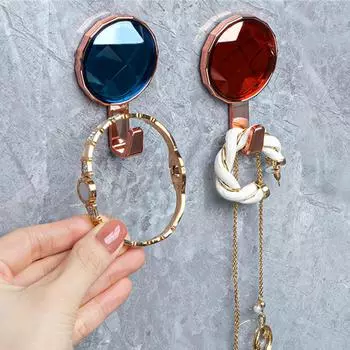 Роскошный самоклеящийся настенный крючок, прочные крючки для ванной комнаты, вешалка для полотенец без перфорации, вешалка для пальто, дверная задняя сумка для ключей, крючки для украшения дома зелёный