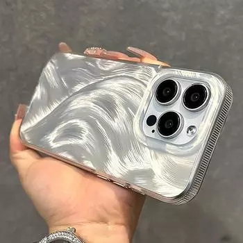 Роскошный серебряный чехол с рисунком ракушки для iPhone 15 Pro Max 11 12 13 14 Pro Max противоударный бампер мягкий IMD задняя крышка Coque For iPhone 11