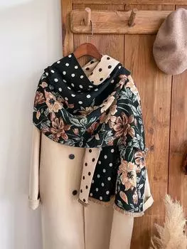 Роскошный шарф из кашемира и пашмины, зимние модные шали и палантины, женские принты бренда Bufanda, толстые теплые шарфы