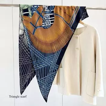 Роскошный шелковый шерстяной шарф Mulberry, треугольный шарф, офисный женский шарф-повязка для волос, женский шарф-шаль 195*125*125cm