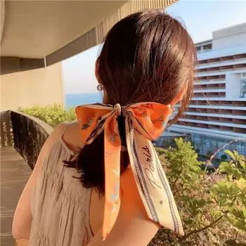 Роскошный шелковый узкий шарф для офиса, женская мода, лента с принтом лошади, повязка на голову, маленькие шарфы для волос, женский платок, женская бандана, шаль