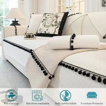 Роскошный шенилловый нескользящий чехол для дивана, защитный чехол для шезлонга, универсальный чехол для углового дивана, подушки, полотенца, защитные чехлы для мебели на все времена A 70x70