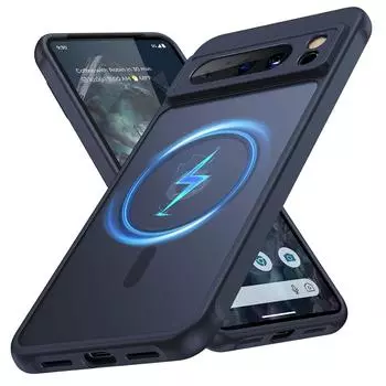 Роскошный силиконовый чехол Magsafe для Google Pixel 8 Pro 8A 7A Pixel 8 Pro 5G Магнитная беспроводная зарядка автомобильный магнитный противоударный матовый чехол-накладка For Google 8 чёрный