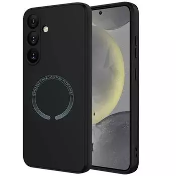 Роскошный силиконовый чехол Magsafe для Samsung Galaxy A15 A35 A55 A14 A54 S24 Ultra S23 FE S22 Plus S21 S20 FE A54 A34 A14 5G, силиконовый чехол Samsung Galaxy A55 5G чёрный