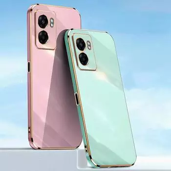 Роскошный покрытый силиконовый чехол для OPPO A79 A57 A77 A78 A98 A54 A74 5G A53 A60 A80 A60 A38 A58 A18 Realme C67 C53 C53 C35 C63 C61 C51 мягкий квадратный чехол OPPO A5S красный