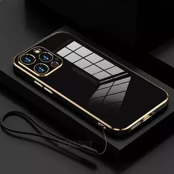 Роскошный силиконовый чехол с ремешком для iPhone 11 12 13 15 14 Pro Max Mini 7 8 Plus X Xs Xr 14plus 15pro 13pro 12pro мягкий чехол For iPhone 15