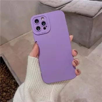 Роскошный силиконовый матовый чехол для телефона ярких цветов для iPhone 11 12 13 Pro X XR XS Max 7 8 Plus SE, мягкий бампер, противоударный чехол для камеры For iPhone 13