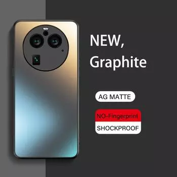 Роскошный силиконовый матовый стеклянный чехол AG для Oppo Find X5 X6 Reno 5 6 8 Lite 9 Realme 11 Pro Plus, матовый защитный чехол для объектива камеры Reno 9 Pro Plus серый