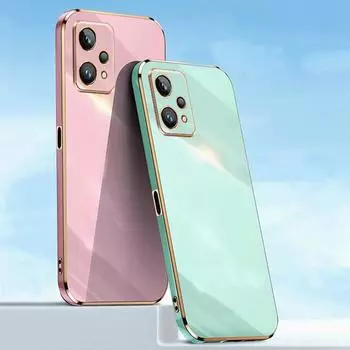 Роскошный силиконовый мягкий квадратный чехол с покрытием для OPPO A91 A15S A16S A17K A53S A57S A77S A54S Realme C30S C25Y C21Y C25S Vivo Y20S Y02S Y21S Y11S Y33S Vivo Y30 красный