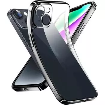 Роскошный силиконовый мягкий прозрачный чехол с покрытием для iPhone 15 14 Plus 13 12 Mini Pro Max противоударный ультра-ракушка прозрачный чехол из ТПУ for iPhone 14 Pro