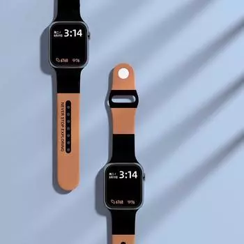 Роскошный силиконовый ремешок для Apple Watch, ультра 49 мм, 44 мм, 45 мм, 42 мм, 40 мм, 38 мм, 41 мм, спортивный ремешок для часов iwatch serise 8, 7, 6, браслет