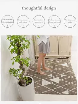 Роскошный скандинавский коврик для входной двери, коврики для ванной комнаты, нескользящие коврики для ног, комнатные коврики внутри и снаружи дома, коврик для двери 45x120cm темные хаки