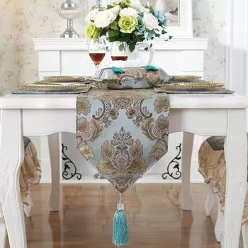 Роскошный скатерть-бегун, Европейский жаккардовый флаг для кровати, настольный флаг, модные бытовые украшения, принадлежности 33x156cm