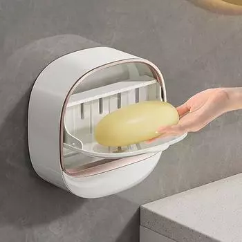 Роскошный сливной держатель для мыла, ящик для хранения мыла, органайзер, аксессуары для ванной комнаты, настенный контейнер для мыльницы из АБС-пластика светло-зеленый