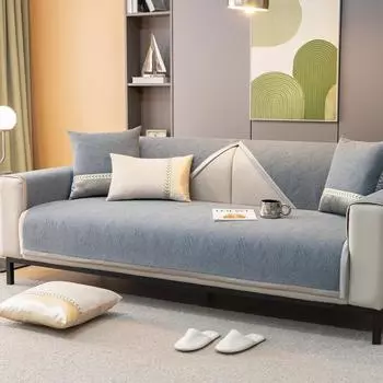 Роскошный современный высококачественный универсальный нескользящий чехол для дивана Four Seasons, простой чехол для подушки сиденья, светильник для диванной подушки 70x70