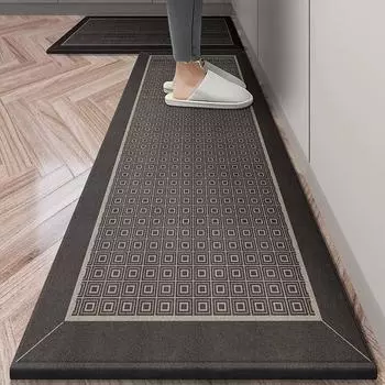 Роскошный сплошной кухонный коврик для кухни, противоскользящий, против усталости, коврик для прихожей с длинными полосками, коврик для входной двери, моющийся 45CMx75CM
