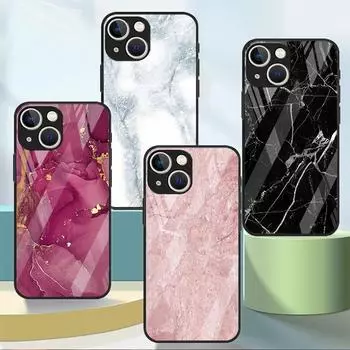 Роскошный стеклянный чехол с мраморным узором для Apple iPhone 13 Pro 11 14 12 7 8 Plus SE 2022 XR X XS Max 6 6S закаленный чехол для телефона iPhone 14 Pro Max