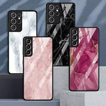 Роскошный стеклянный чехол с мраморным узором для Samsung Galaxy S22 S20 FE S21 Plus, чехол для телефона S10 5G S9 Note 20 Ultra 10 Lite Shell Samsung S21 5G