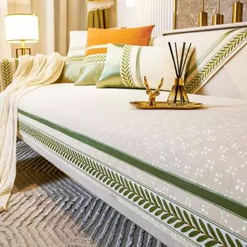 Роскошный стиль, диванная подушка, скандинавский высококачественный чехол для четырех сезонов, универсальный чехол для полотенец на спинку, нескользящий кожаный чехол для сиденья, утолщенный чехол «все включено» 70*70cm