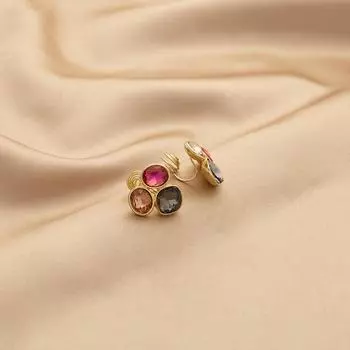 Роскошный Супер Кристалл Девушка Ретро Мода Пирсинг Уха Москит Клипса для Уха