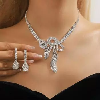 Роскошный сверкающий комплект из ожерелья и серег из кристаллов, ожерелье и серьги в форме змеи премиум-класса, свадебные украшения