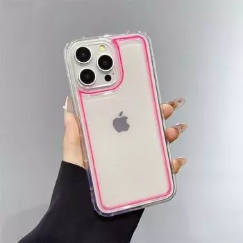 Роскошный светящийся прозрачный ночной чехол для телефона iPhone 11 12 13 14 15 16 Plus Pro Max Мягкая силиконовая задняя крышка Shell iPhone 11 жёлтый