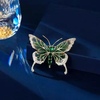 Роскошный темпераментный костюм свитер корсаж насекомое капельница булавка фиксированная одежда аксессуары новая эмалевая бабочка брошь жёлтый