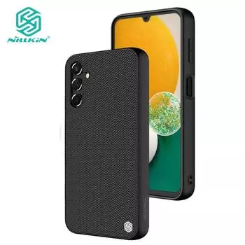 Роскошный текстурированный чехол Nillkin для Samsung Galaxy A14 5G, чехол с защитой от отпечатков пальцев, нейлоновое волокно, Нескользящая противоударная задняя крышка чёрный