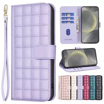 Роскошный тисненый сетчатый чехол-кошелек с отделениями для карт для iPhone Samsung Xiaomi Redmi PU кожаный магнитный флип-чехол с браслетом Redmi Note 9 Pro/Note 9S белый