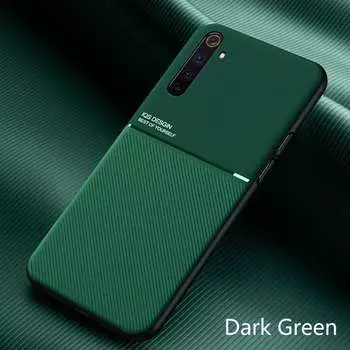 Роскошный тонкий кожаный чехол для телефона OPPO Realme X X2 Pro X50 6pro Reno 2 Z 2Z 3 4 5G A9 2020, мягкий чехол с магнитной автомобильной пластиной For Find X2 Lite зелёный