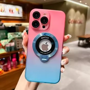 Роскошный тонкий матовый чехол Magsafe с кронштейном для ПК для iPhone 14 15 13 13 Pro Max Gradient Phone Case iPhone 12Pro Max