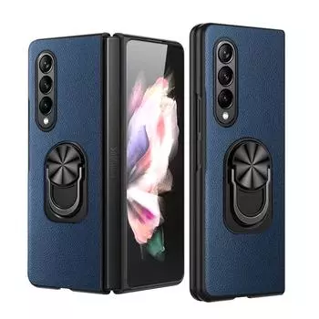 Роскошный удобный кожаный чехол-подставка для Samsung Galaxy Z Fold4 5g Fold 4 Fold3 Fold2 Fold 2 3, противоскользящие чехлы for Samsung Z Fold 2 красный