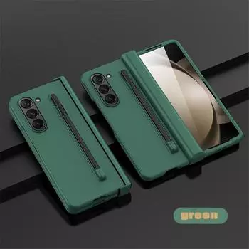 Роскошный ультратонкий чехол-держатель для ручек для Samsung Galaxy Z Fold 5 5G, матовый чехол с защитной пленкой для экрана, противоударный чехол, чехлы For Galaxy Z Fold5