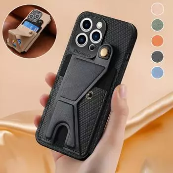 Роскошный ультратонкий кожаный чехол для Iphone 13 11 12 Pro Xr Xs Max X 7 8 Plus 6 6s, кошелек с отделениями для карт, противоударный флип-чехол For iPhone 6 6S Plus красно-коричневый