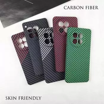 Роскошный ультратонкий матовый чехол из углеродного волокна для телефона OnePlus 13 12 11 10 Pro 13R 12R 11R противоударный жесткий защитный чехол для ПК с защитой от отпечатков пальцев OnePlus 13 чёрный