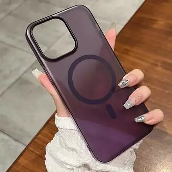 Роскошный ультратонкий матовый прозрачный чехол для iPhone 14 15 Plus 13 12 11 Pro Max для Magsafe с беспроводной зарядкой, магнитный прозрачный жесткий чехол For iphone15Pro