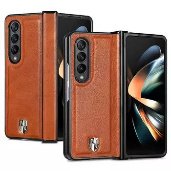 Роскошный ультратонкий защитный чехол из натуральной кожи для камеры Samsung Galaxy Z Fold 4 5G, противоударный чехол для телефона, чехлы for Galaxy Z Fold4(7.6 )