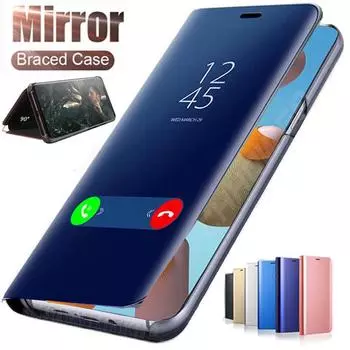 Роскошный умный зеркальный флип-чехол для Samsung Galaxy A21S A51 A71 A01 A11 A21 A31 A41 A50 A70 A30 A40 A20 A10 S S20 Ultra S10 S9 S8 Note 10 кожаный чехол Samsung A70S чёрный