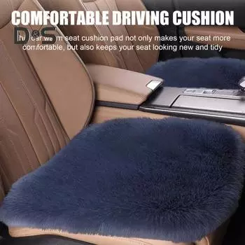 Роскошный утолщенный плюшевый чехол для сиденья автомобиля с нескользящим дизайном, впитывающий влагу, устойчивый к пятнам, моющийся, протектор сиденья серый