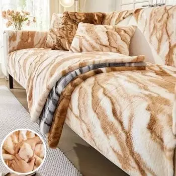 Роскошный утолщенный плюшевый диван, подушка, теплый диван, коврик, полотенце, пыленепроницаемый, универсальный чехол для дивана, детский мягкий диван, одеяло, декор для гостиной A 70x70