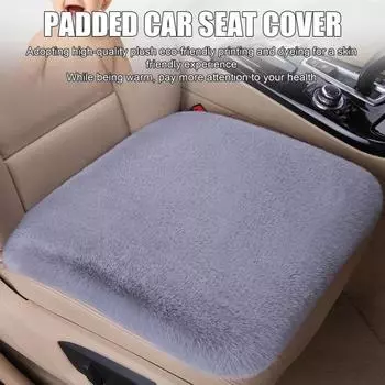 Роскошный утолщенный плюшевый комплект подушек для автомобильного сиденья, моющийся, не выцветающий, мягкий, пушистый, зимние теплые чехлы для передних и задних сидений B розовый/фиолетовый