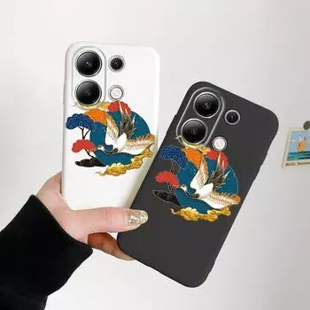 Роскошный узор Мягкий силиконовый чехол для Xiaomi Redmi Note 13 Pro 14C 15 Samsung A55 S24 FE iPhone Huawei Honor Realme Camera Защитный противоударный чехол Samsung Galaxy S9 Plus