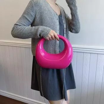 Роскошный вечерний клатч-кошелек для женщин с круглой ручкой из искусственной кожи, сумка на запястье для свадебного ужина, роскошные дизайнерские сумки 26x25x10cm золотой